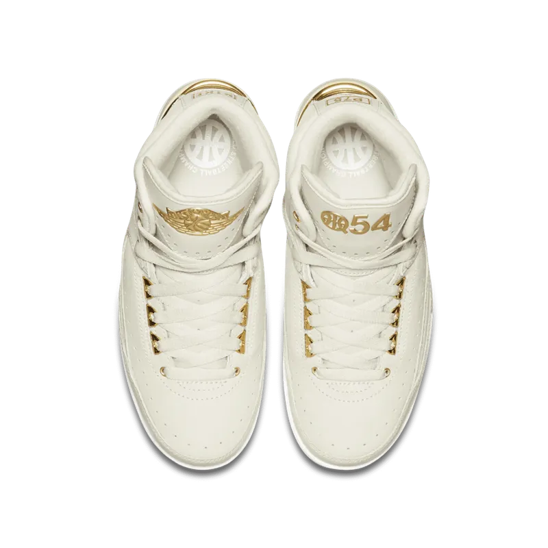 Jordan 2 Retro Quai 54 (GS) Light Bone/White-Metallic Gold (866034-001)
