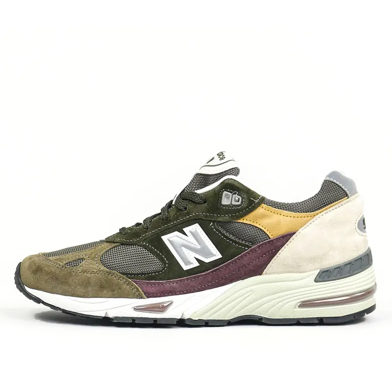 New Balance 991 Olive Burgundy Brown Desaturated (M991GYB)