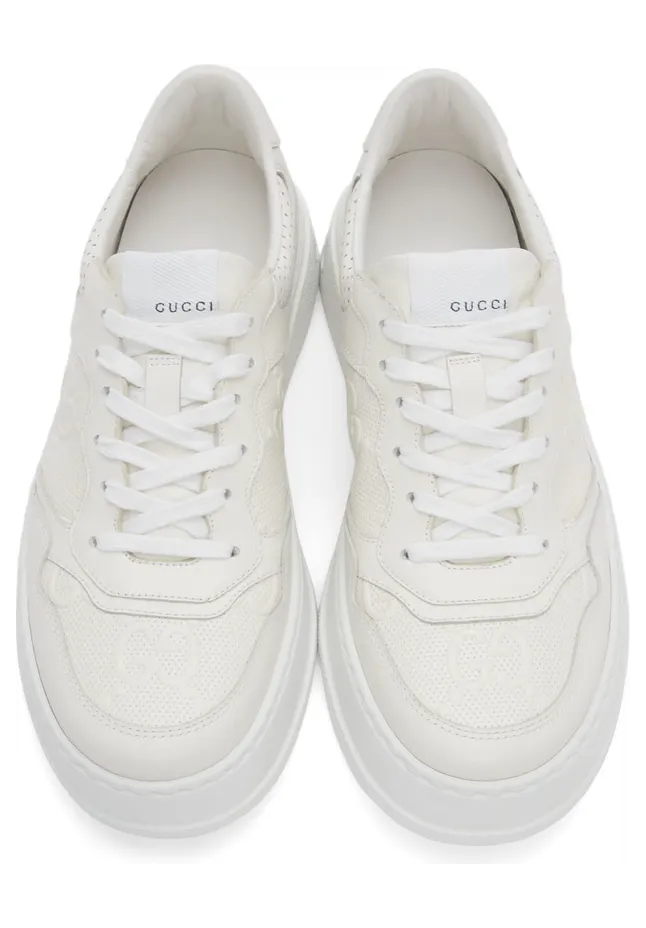 Gucci Black GG Embossed Sneakers (669582 1XL10) (5)