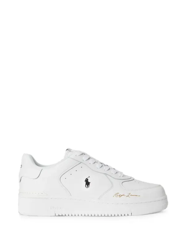 Polo Ralph Lauren logo-print leather sneakers – White (809P17938001)