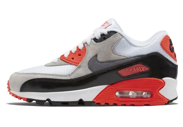 Nike Air Max 90 Premium Mesh’Infrared’ GS White/Cool Grey-Natural Grey-Black (724882-100)