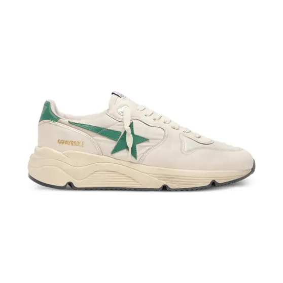 Golden Goose Running Sole aus Nylon und Leder mit Lederstern “White” (GMF00126F008530)