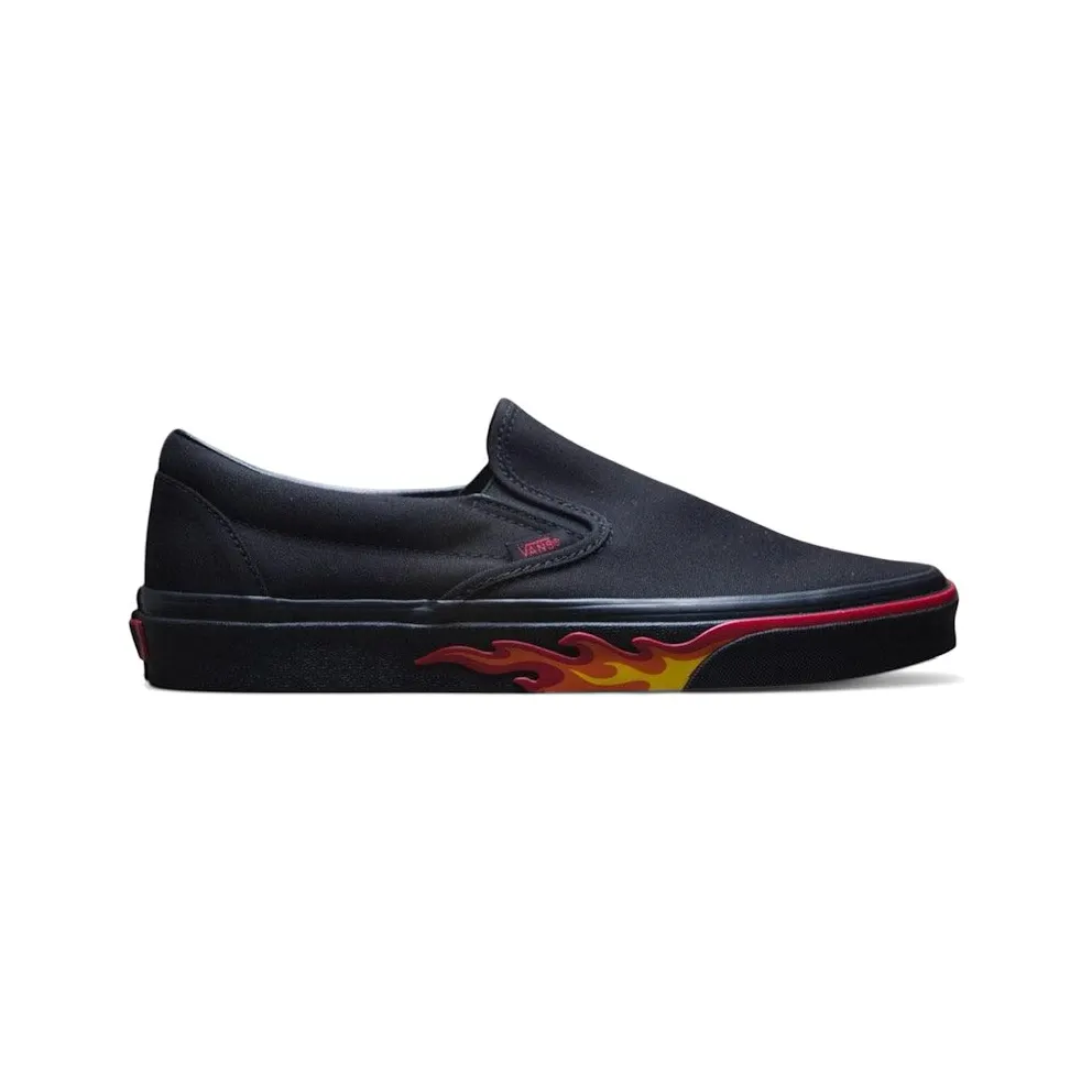 Vans Classic Slip-On Black Flame Wall (VN08F7Q8Q)