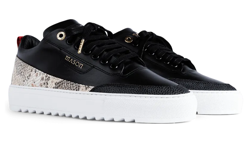 Mason Garments Torino Leather/Python Black (SS20-12A)