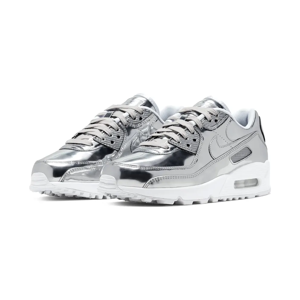 Nike Womens Air Max 90 ‘Metallic Pack’ Silver (2020) (CQ6639-001)