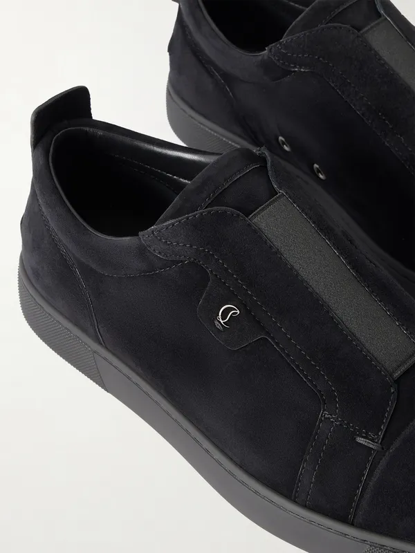Christian Louboutin St Louis Suede Slip-On Sneakers Black (3250667) (5)