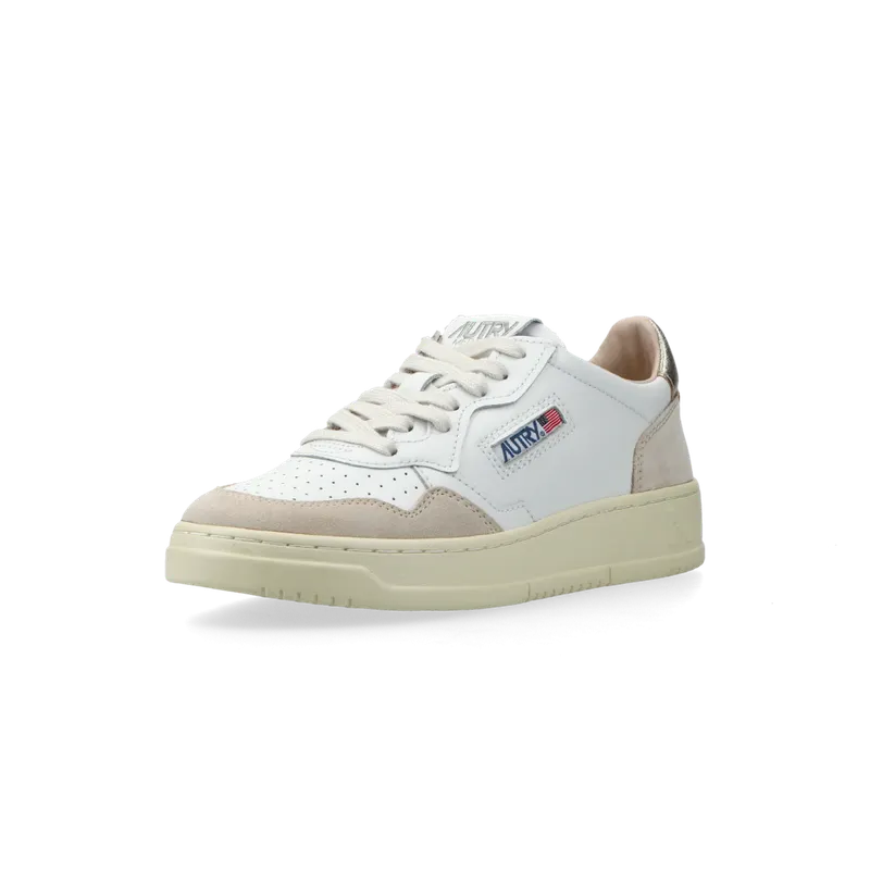 Autry Medalist Low W (leat / suede white / gold) – AULWLS75