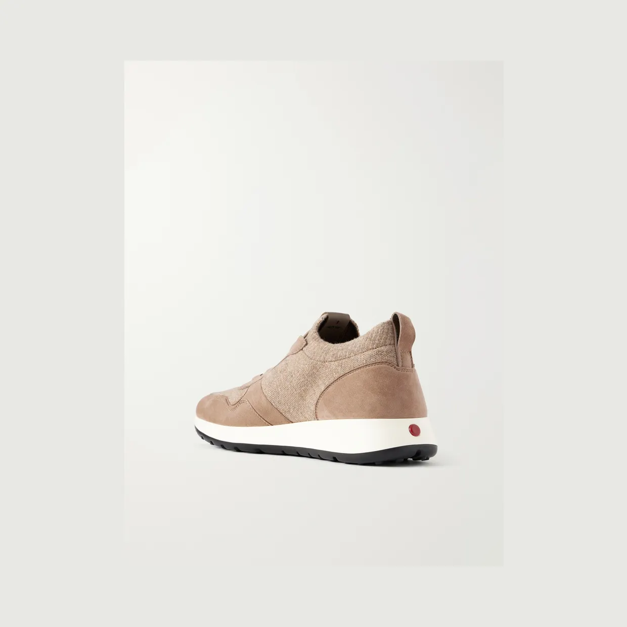 Tod’s Suede-Trimmed Wool-Knit Sneakers Beige (XXM79K0KN80VKM) (4)