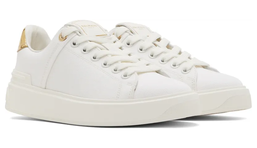 Balmain White B Court Sneakers (XN0VI690TCSO) (4)