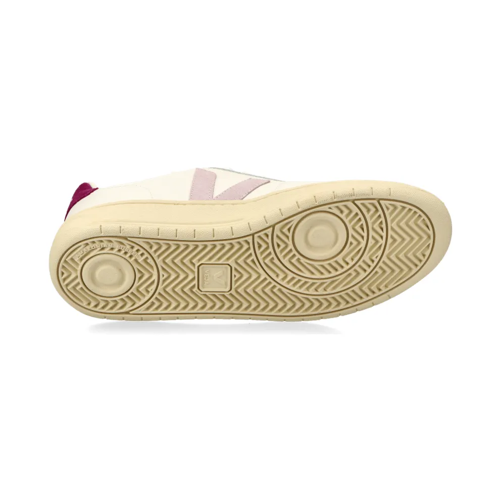 VEJA V-12 Leather (extra white / parme magenta) – XD0203301