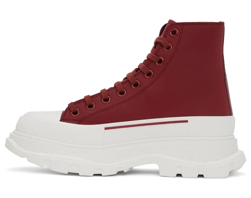 Alexander McQueen Brown Tread Slick High Sneakers (682417W4RJ4) (3)