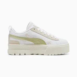 Puma Mayze Floral Embroidery White Pistachio Green (399674-01)
