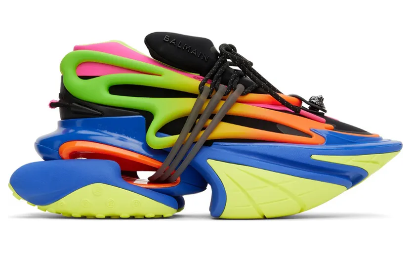 Balmain Multicolor Unicorn Low-Top Sneakers (YM1VJ309KNHC)
