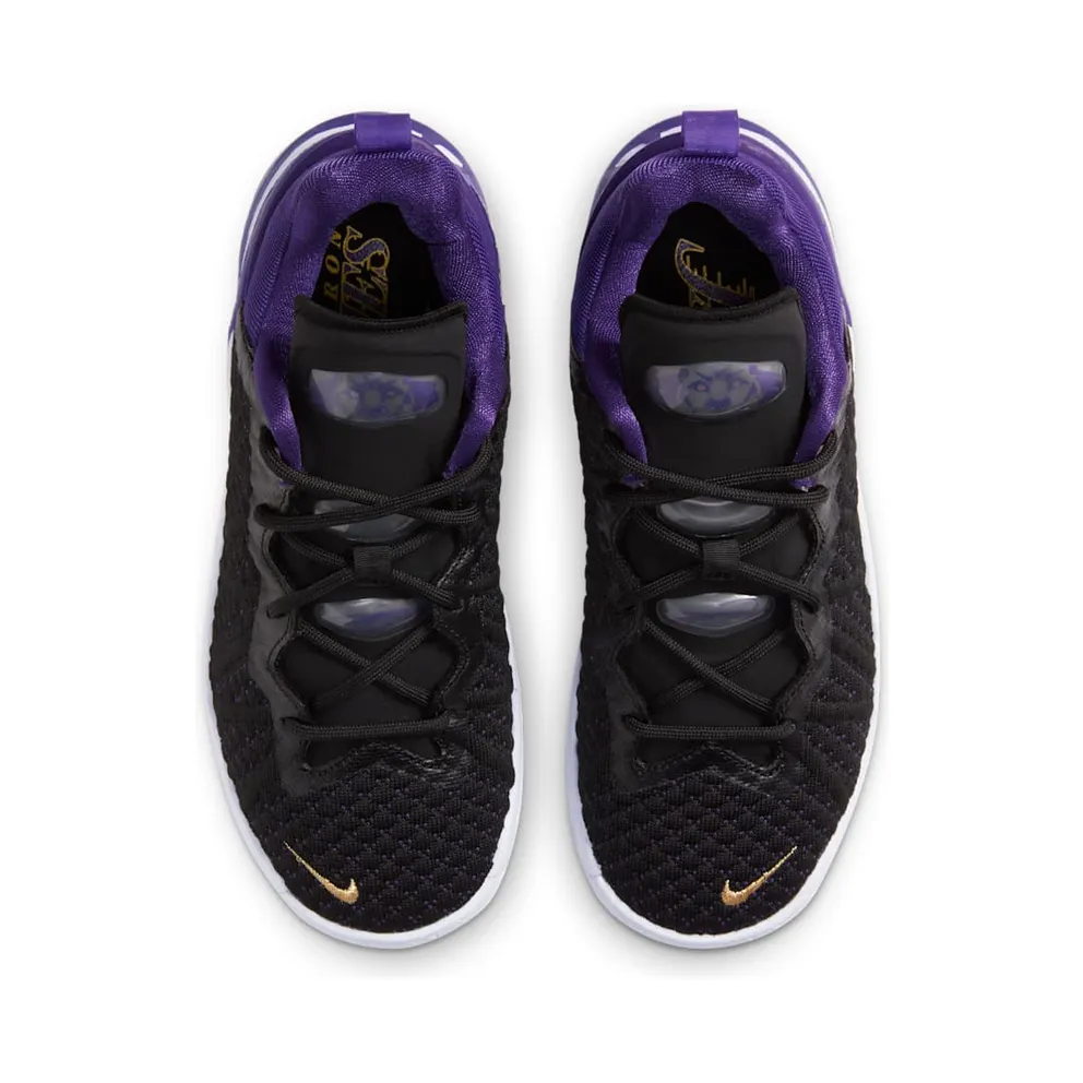 Nike LeBron 18 PS ‘Lakers’ Black/Metallic Gold/Court Purple/White (CT4710-004)