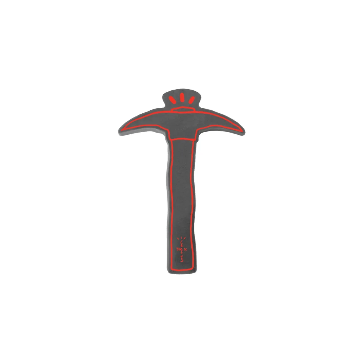 travis-scott-sneaker CUSTOM FOAM PICK AXE WITH CACTUS JACK DETAILS