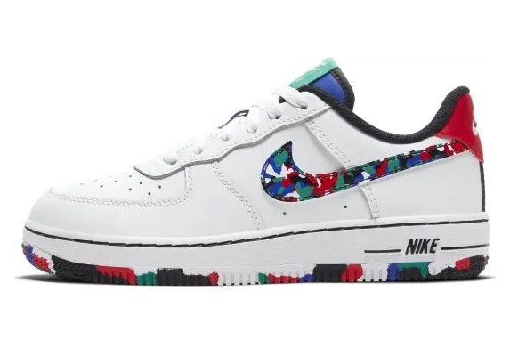 Nike Air Force 1 Low PS ‘Melted Crayon’ White/Hyper Blue/Neptune Green/Multi-Color (CU4634-100)