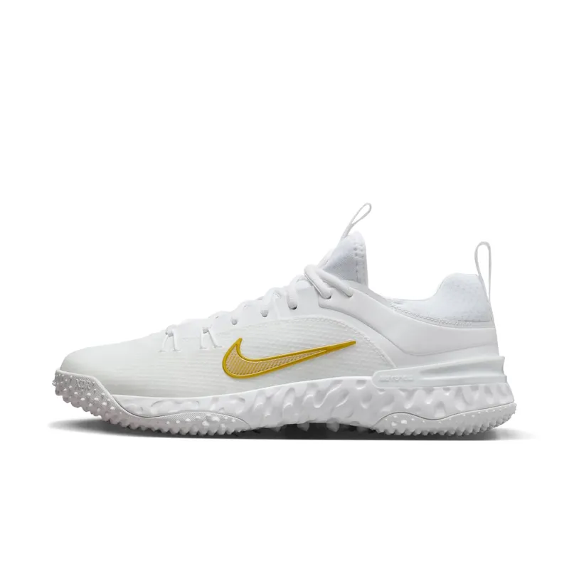 Nike Huarache 9 Elite TF Low LAX White Metallic Vivid Gold (FN0310-100)