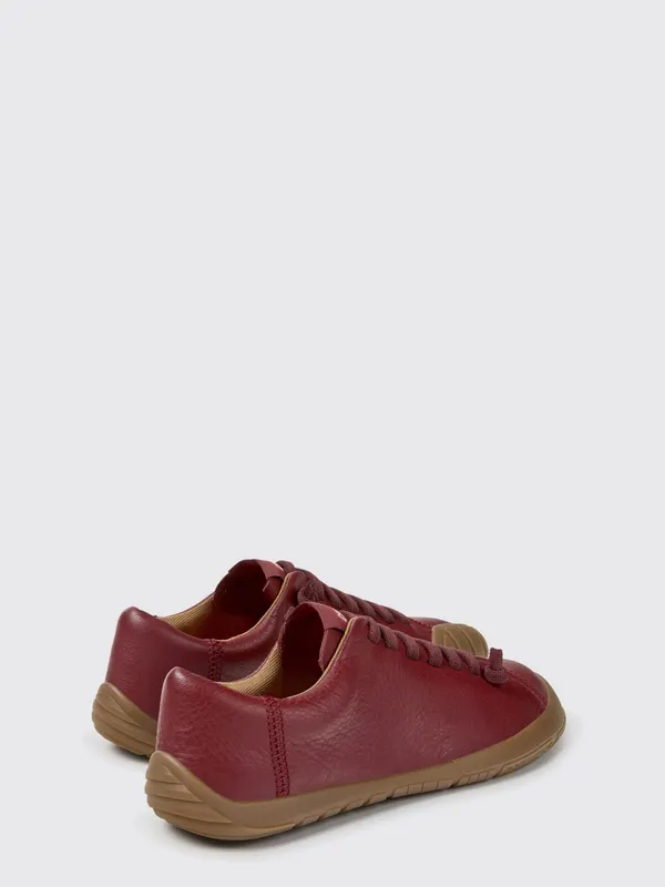 Camper Peu Path+ Grained Leather Slip-On with Elastic Laces Burgundy (K201940-010PEUPATH+0)