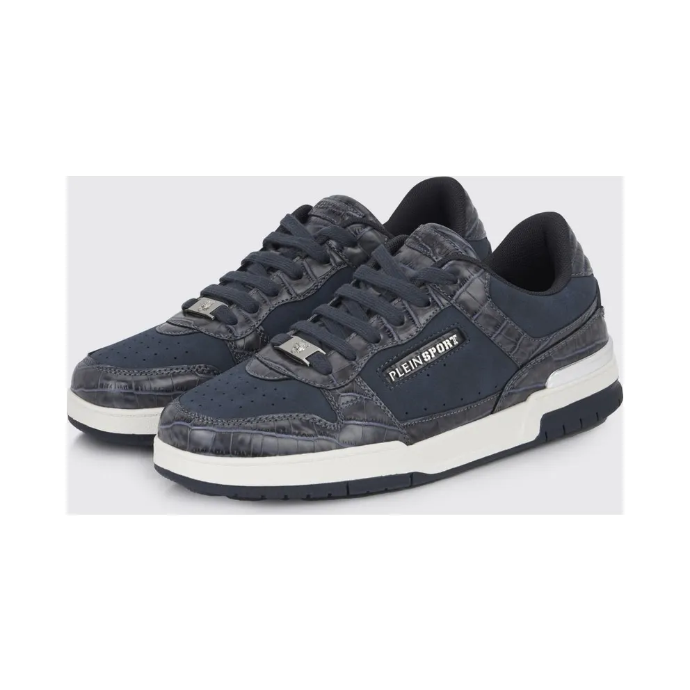Plein Sport Suede And Crocodile Print Leather Turquoise (FAESUSC0795STE003N08)