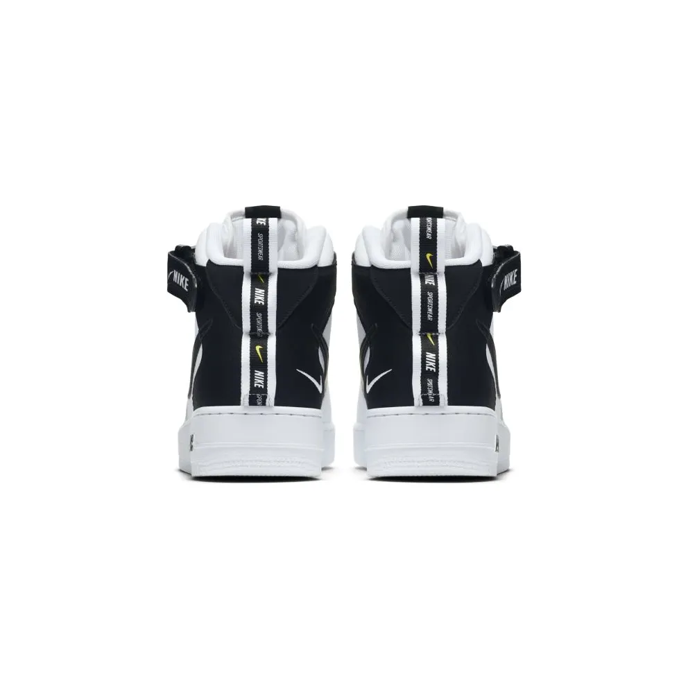 Nike Air Force 1 Mid Utility White Black White/Black-Tour Yellow (804609-103)