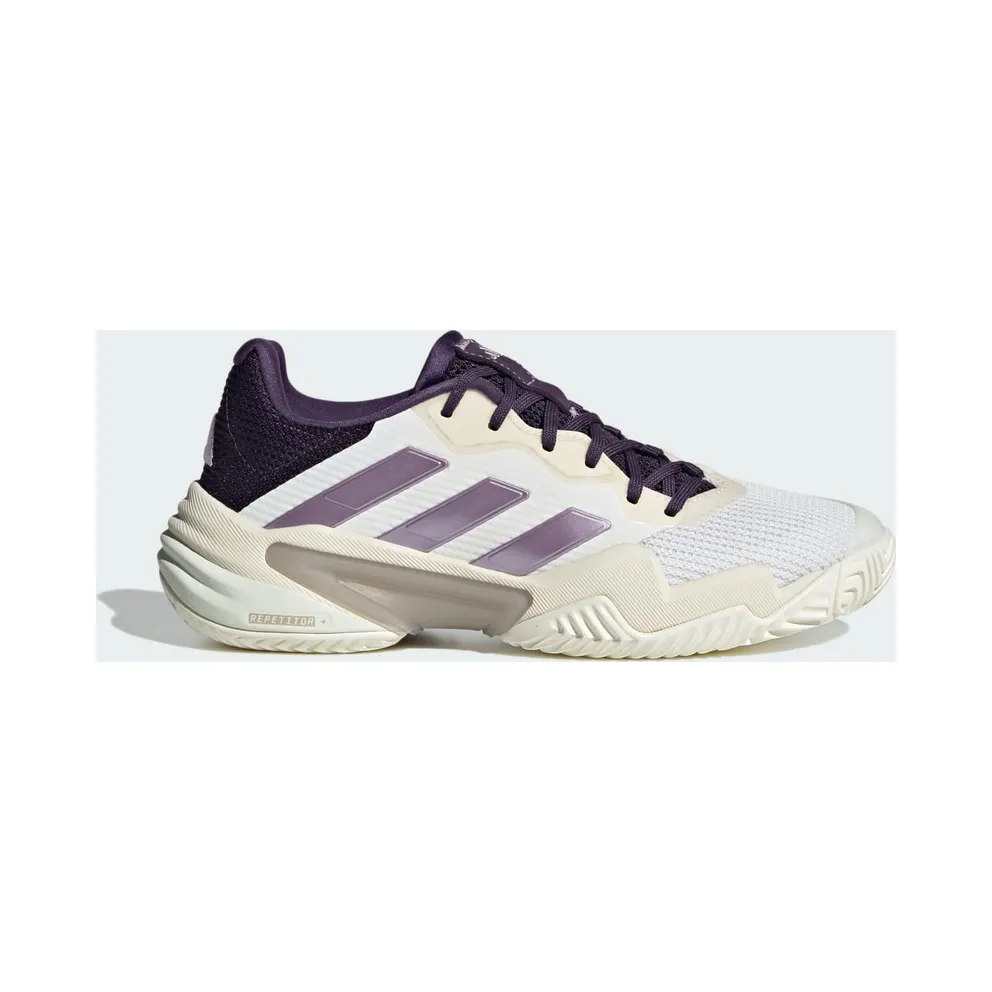 Adidas Barricade 13 Tennisschuhe Core White / Powder Plum / Aurora Plum (JR7814)