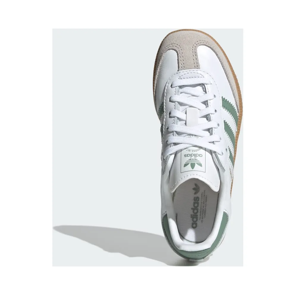 Adidas Samba OG Kids Cloud White / Silver Green / Gum (JP5483)