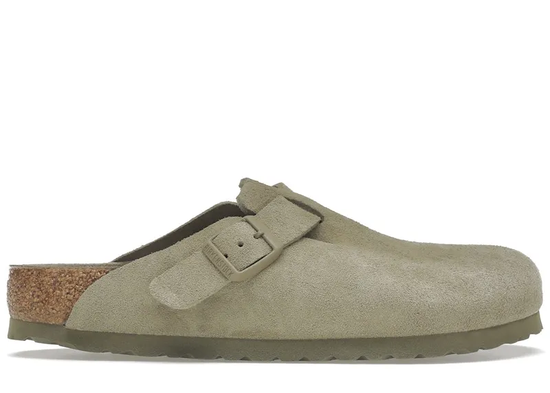 Birkenstock Boston BS Suede Faded Khaki (1019054)