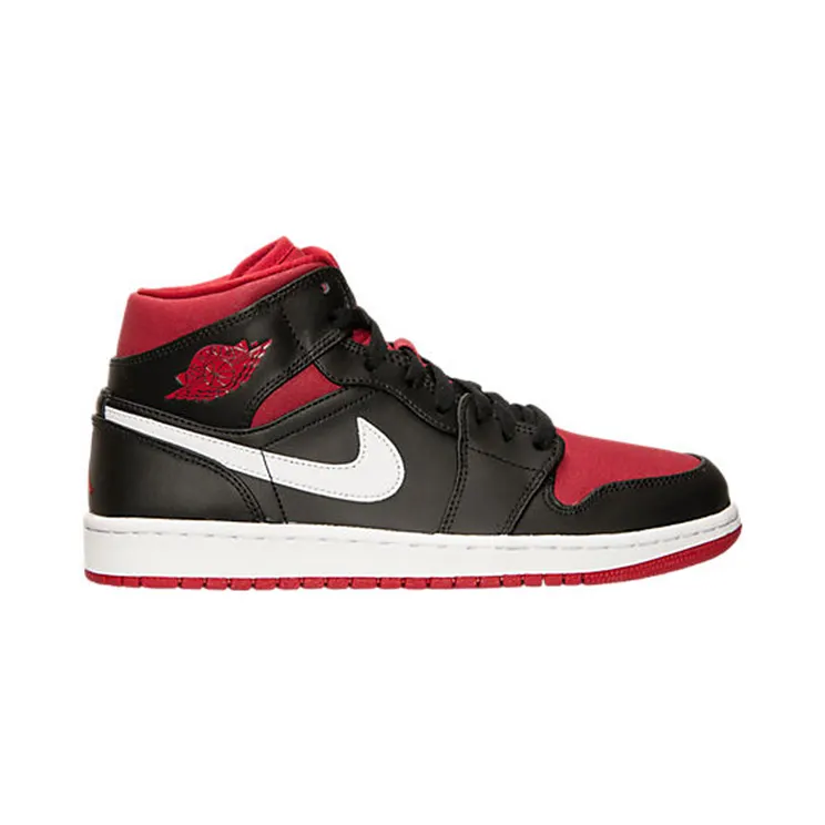 Air Jordan 1 Mid ‘Black Gym Red’ Black.Gym Red-White “Black / White / Gym Red” (554724-020)