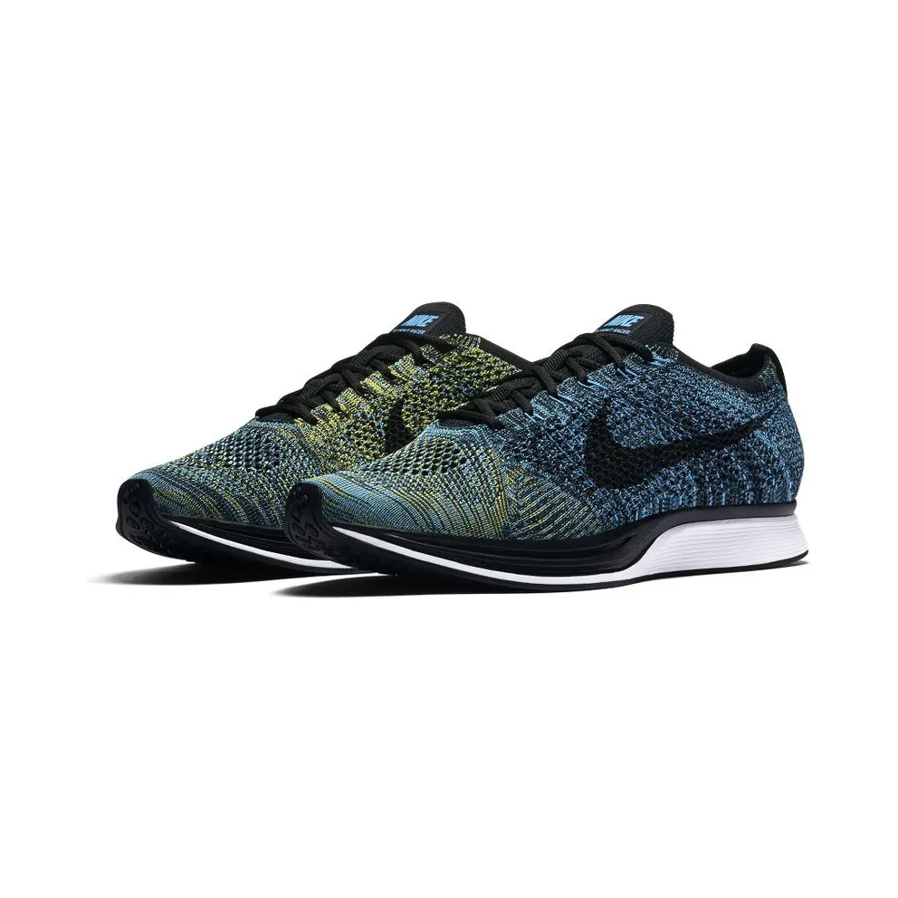 Nike Flyknit Racer Blue Glow Yellow Strike Blue Glow/Black-Yellow Strike (526628-405)