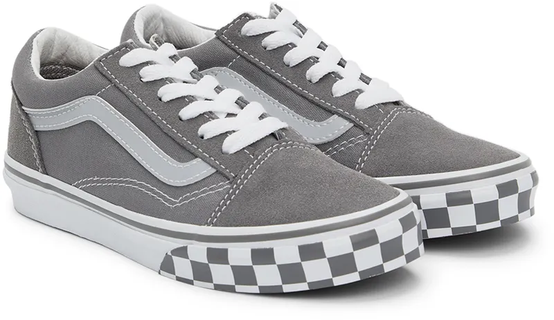 Vans Kids Grey Checkerboard Old Skool Big Kids (VN0A5EE6AC11)