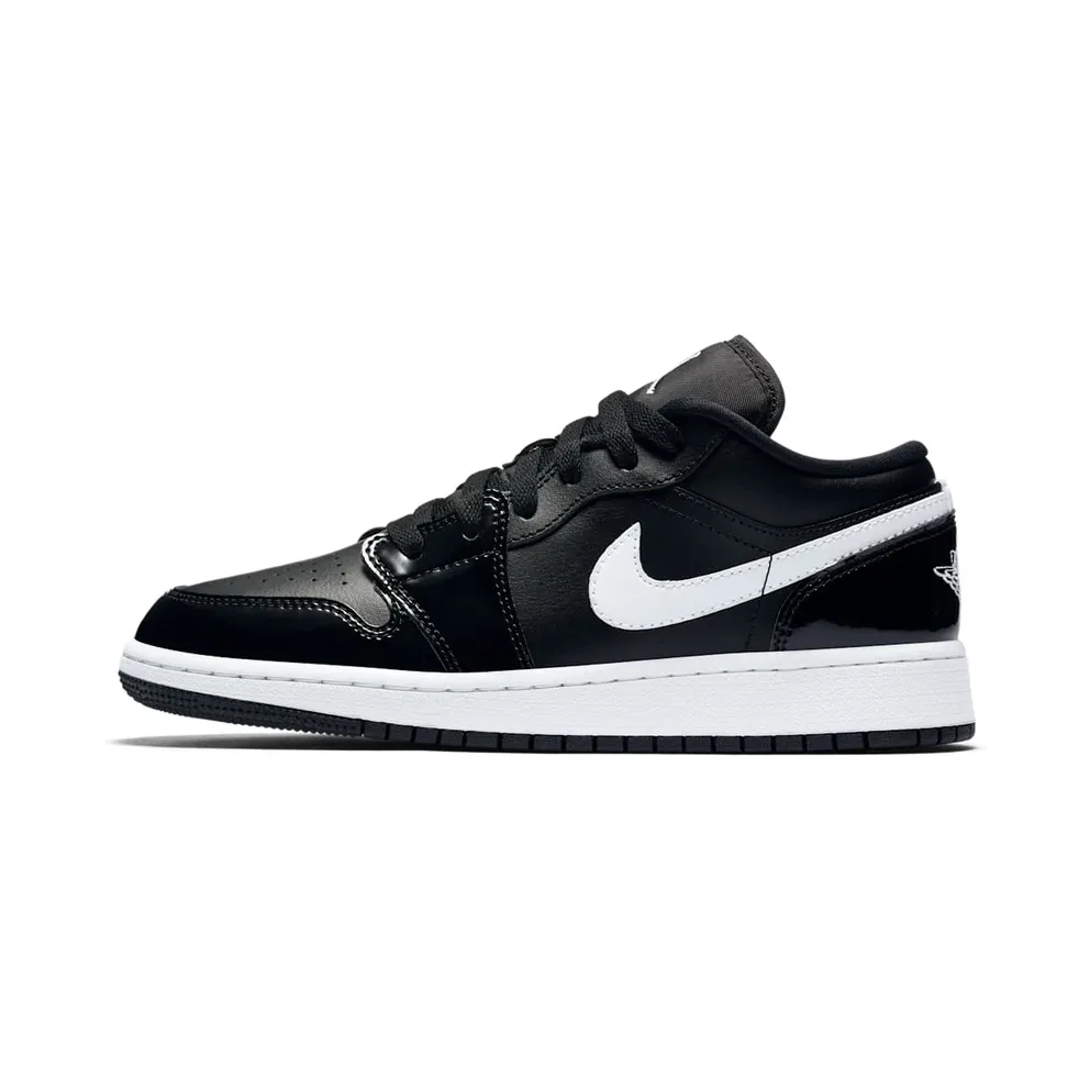 Jordan 1 Low Black Patent White (GS)