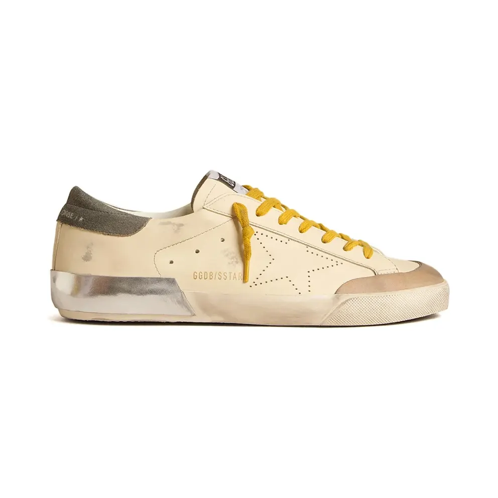 Golden Goose Super-Star Penstar geperforeerde leren – Beige (GMF00172F006024)