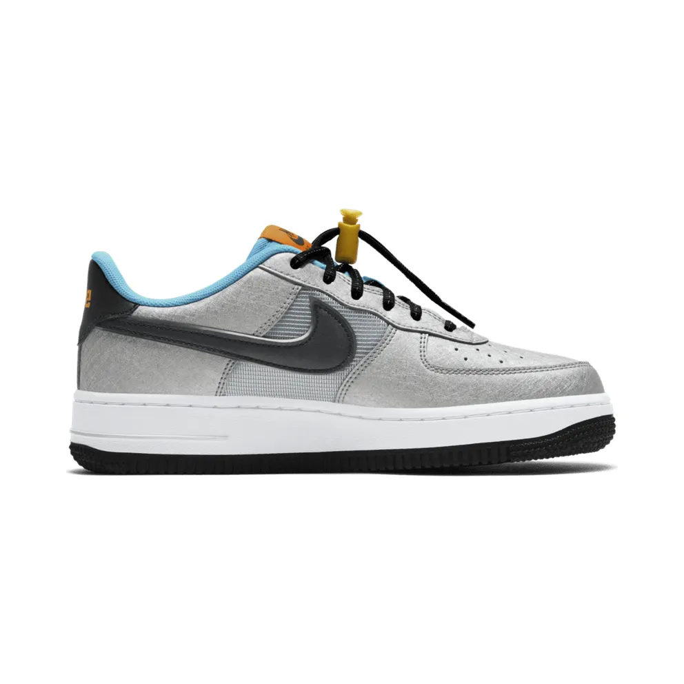 Nike Air Force 1 Low Sky Pack (GS) Metallic Silver/Hyper Crimson-Speed Yellow-Black (CW6011-001)