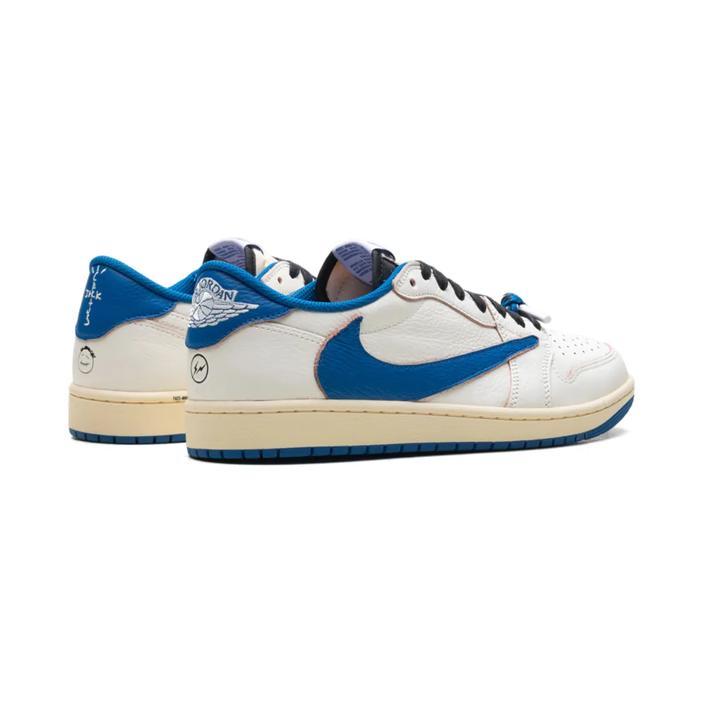 Jordan x Fragment Design Air Jordan 1 Low “Sail/Black/Muslin/Military Blue” (DM7866-104)