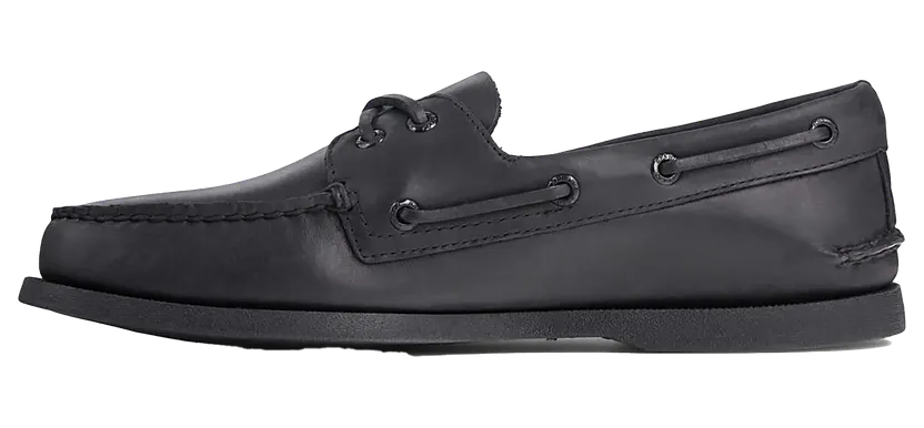Sperry A/O 2 Eye Leather (Wide) “Black” (0836981-WIDE)