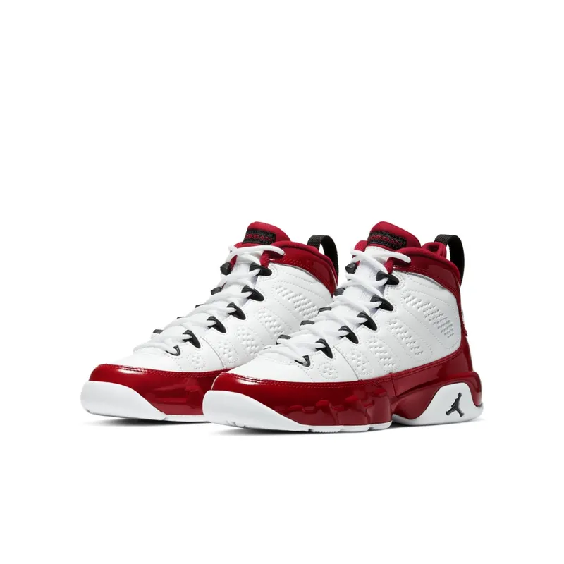 Jordan 9 Retro White Gym Red (GS) White/Black-Gym Red (302359-160)