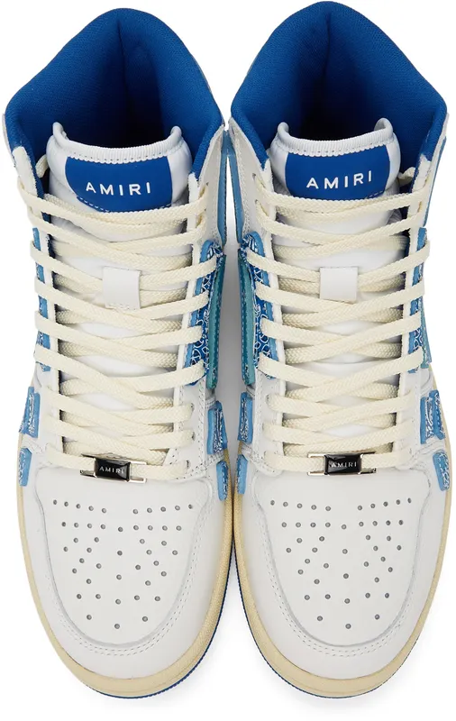 AMIRI White & Blue Skel Top Hi Bandana (PS22MFS016-420)