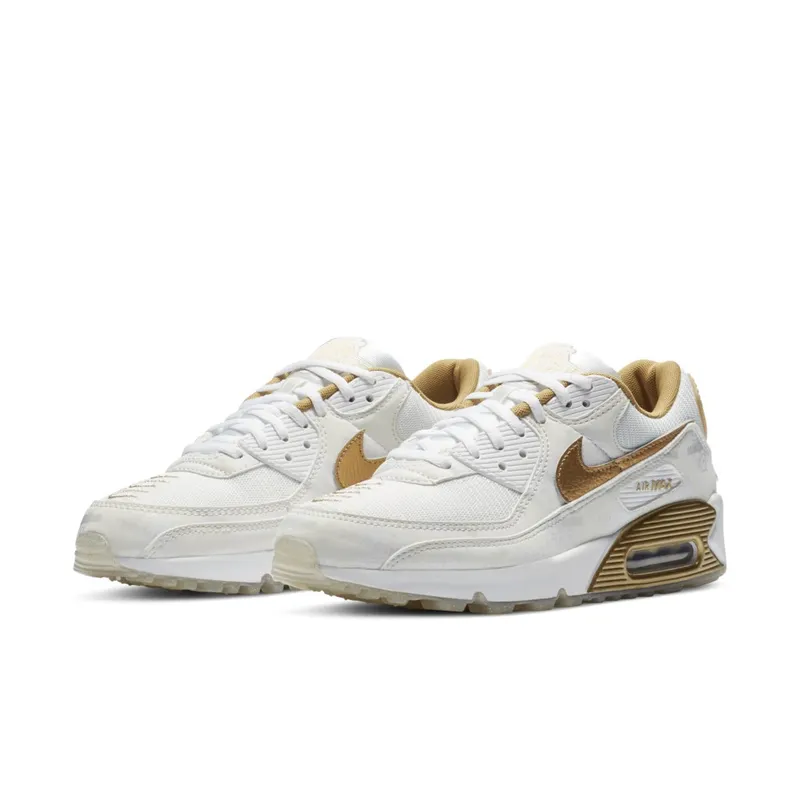 Nike Air Max 90 Worldwide White Gold (W) White/Metallic Gold (DA1342-170)