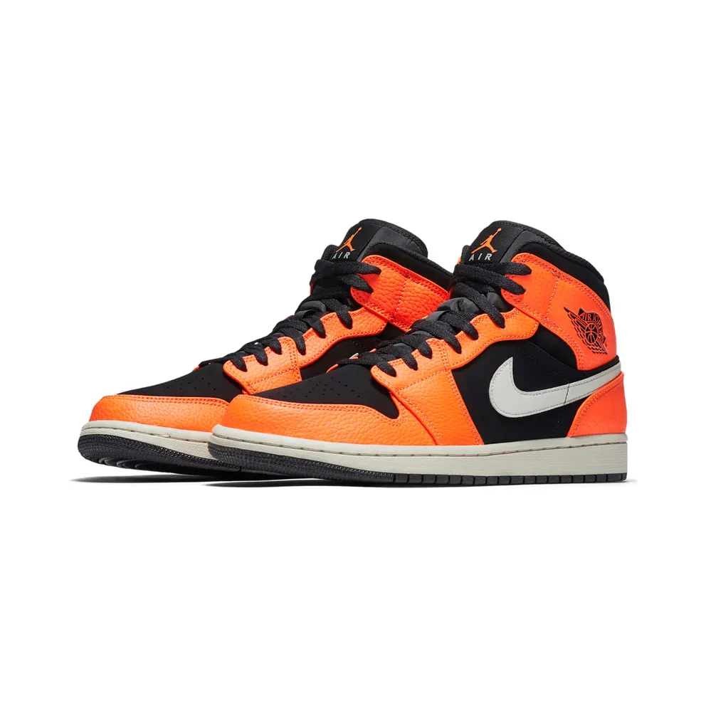 Jordan 1 Mid Black Cone Black/Cone-Light Bone (554724-062)