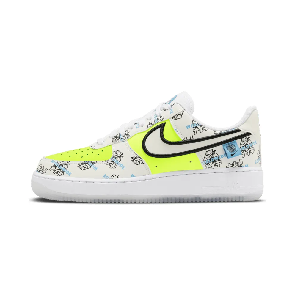 Nike Air Force 1 Low Worldwide Katakana White/White-Black-Volt-Blue Fury (DA1343-117)