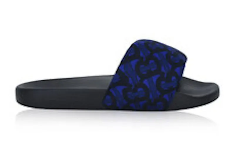 Burberry Furley Monogram Slides Deep Royal Blue (8048585)