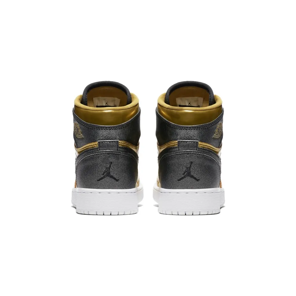 Jordan 1 Retro BHM 2017 (GS) Metallic Gold/Black-White (909805-700)