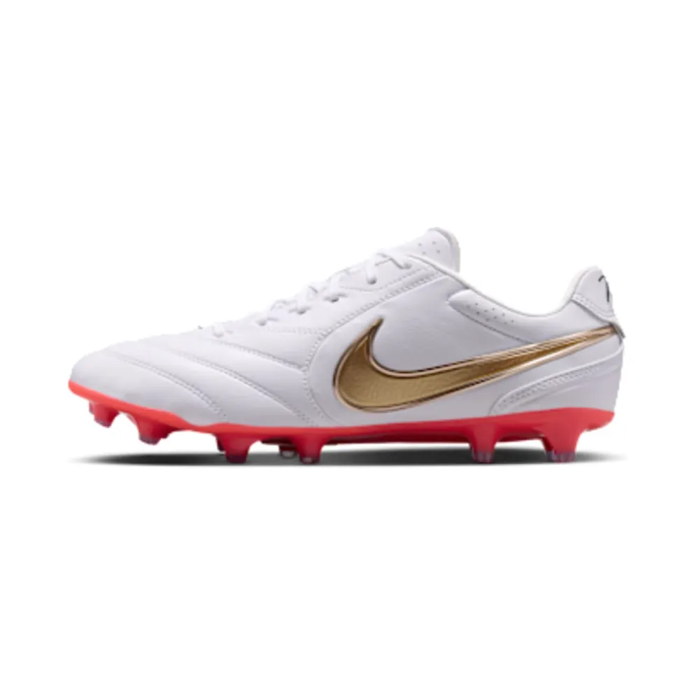 Nike Tiempo Ligera Pro Artificial-Grass Low-Top “White / Bright Crimson / Blur” (HQ3158-102)