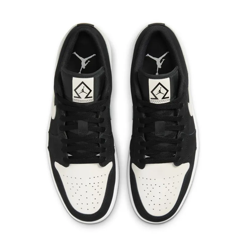 Air Jordan 1 Low Black White Diamond (DH6931-001)