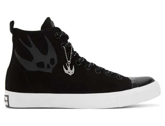 McQ Alexander McQueen Black Swallow Orbyt High-Top Sneakers (621918R2695)