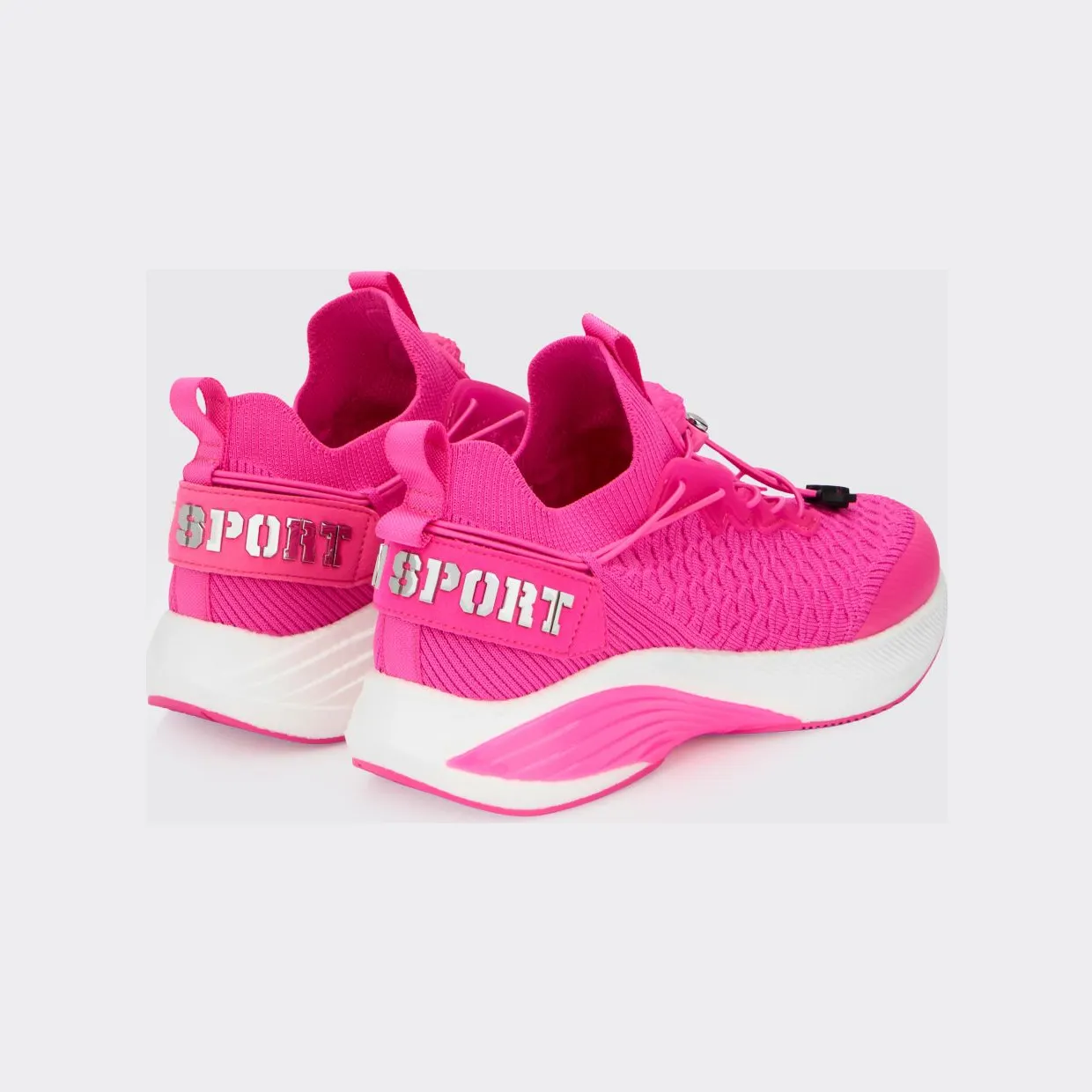 Plein Sport Crochet Knit Sneakers Fuchsia (SAESUSC0751STE003N87) (2)