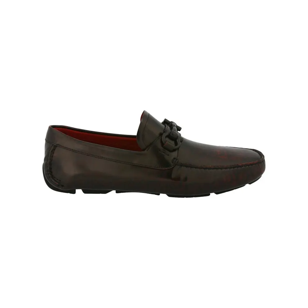 Ferragamo Parigi Gancini Drivers X-Wide Black (02C398-749451-2E)