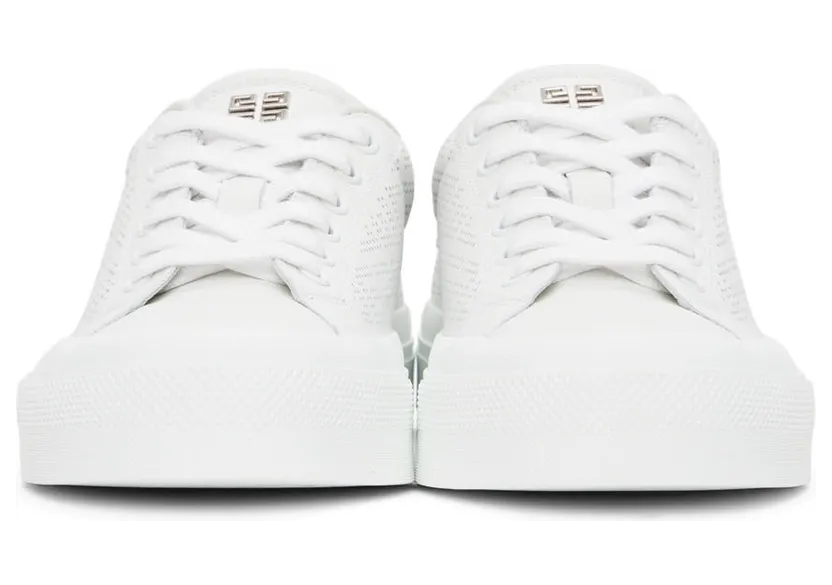 Givenchy White 4G Perforated Sneakers (BE0027E19X100) (2)