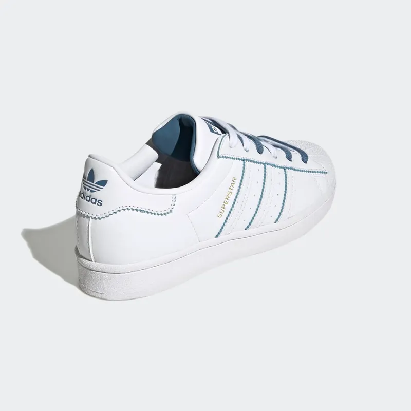 Adidas Superstar Cloud White / Altered Blue / Gold Metallic (GX2012)