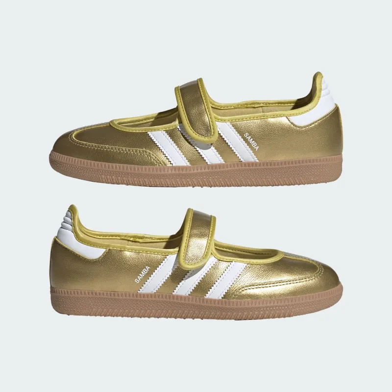Adidas Samba Jane Gold Metallic / Cloud White / Gum (IH6599)